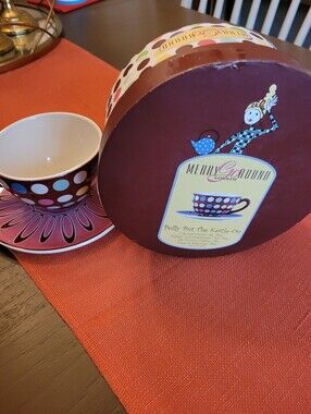 Gorham Polka Dot Teacup and Saucer In Box